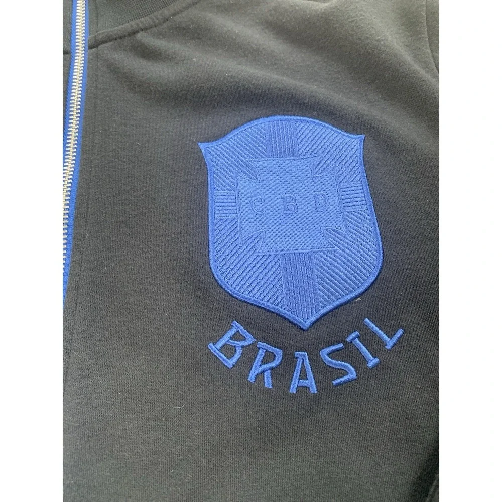 Vintage Nike Brasil Brazil Men's Soccer Football Track Jacket CBF Men's XL Black